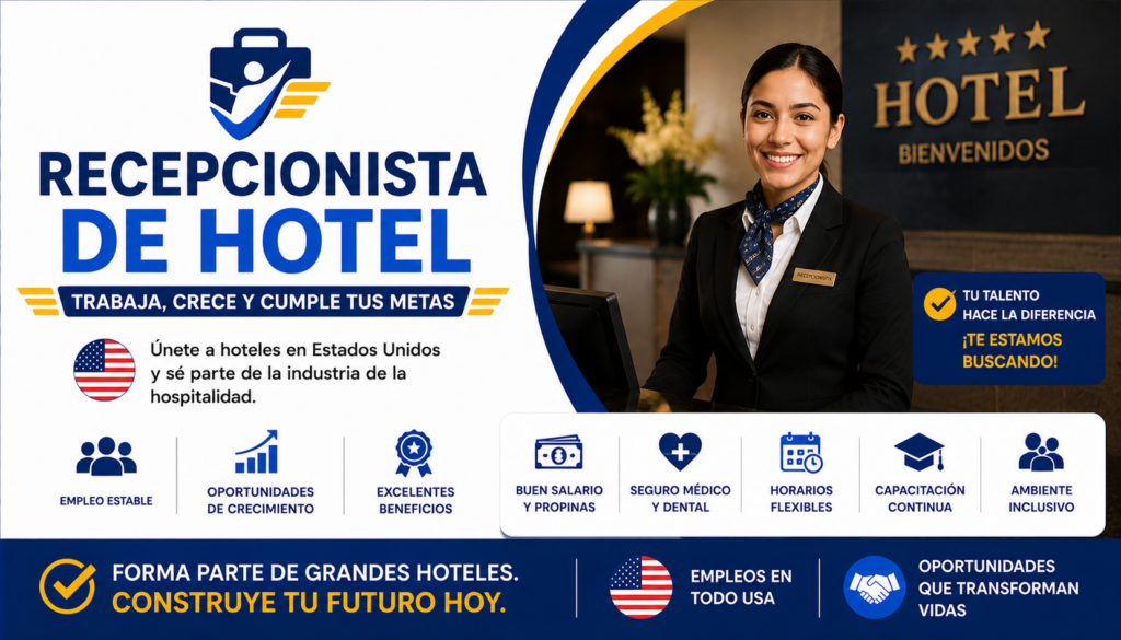 Recepcionista de Hotel: Vacantes Disponibles y Cómo Aplicar